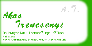 akos trencsenyi business card